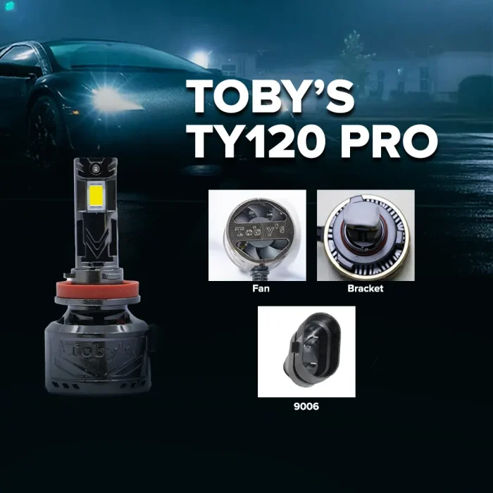 Tobys TY120 PRO 9006 2 Pieces Car LED Headlight Bulbs Original 120W Power 12000 Lumens With Color Temperature 6500K - Image 3