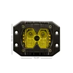 TBS DESIGN New Launched 4" 50W/Set Power Work Light Mini Auxiliary Headlight for Car Truck Motorcycle (Yellow) - Image 7