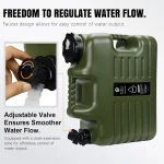 Toby's Camping Water Container with Spigot 4.9 Gallon Water Jug Large Water Storage Containers Truly No Leakage Water Tank BPA Free Portable Emergency Can for Car Driving Camping Hiking - Image 9