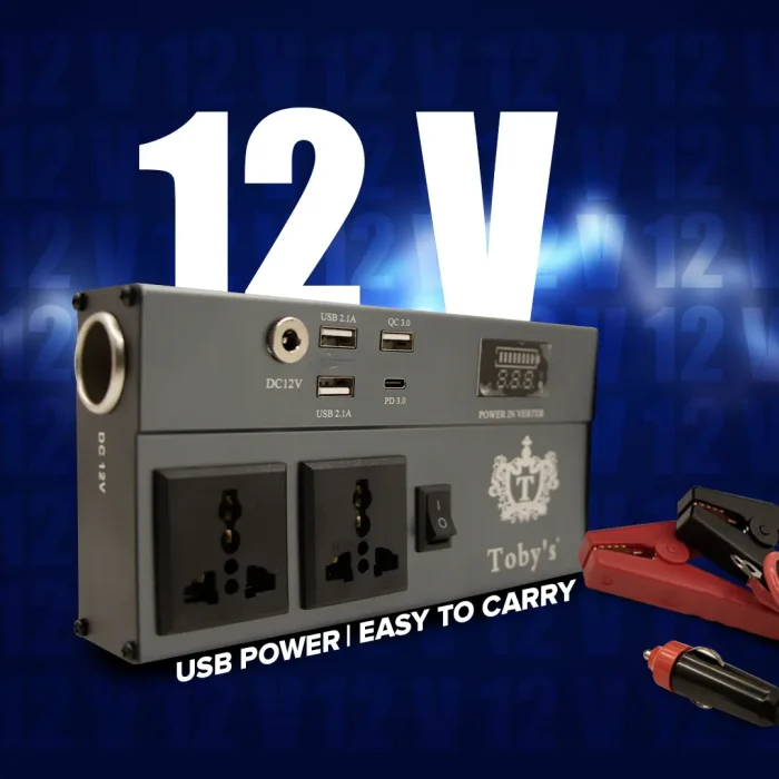 Tobys New 300W Car Power Inverter 12V to 220V Ac Power Converter Front LED Display Pure Sine Wave ( N-01) - Image 4