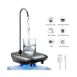 4W Portable Automatic Pump, Water Dispenser Pump, Rechargeable Electric Drinking Water Dispenser, 3.7/1200mAh Battery, Black - Image 2