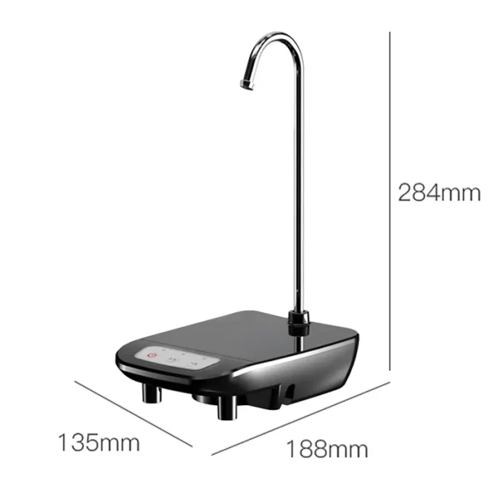4W Portable Automatic Pump, Water Dispenser Pump, Rechargeable Electric Drinking Water Dispenser, 3.7/1200mAh Battery, Black - Image 8
