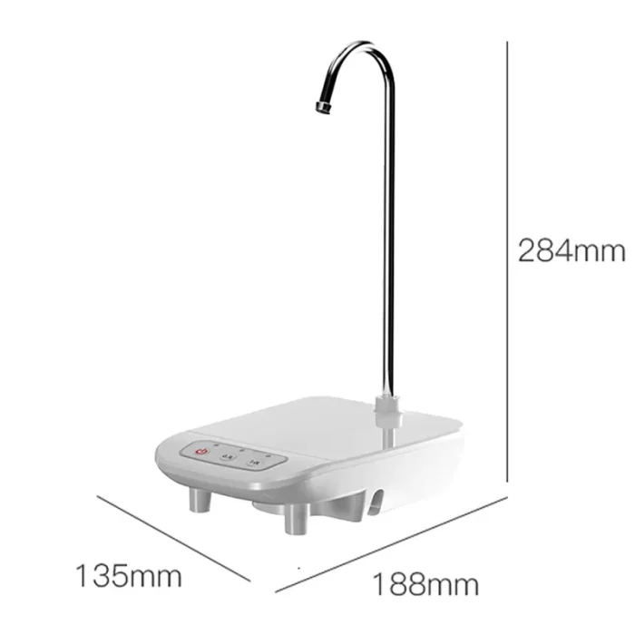 4W Portable Automatic Pump, Water Dispenser Pump Rechargeable Electric Drinking Water Dispenser, 3.7V/1200mAh Battery, White - Image 8