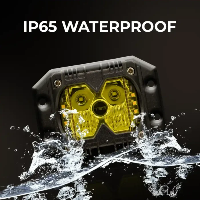 TBS DESIGN New Launched 4" 50W/Set Power Work Light Mini Auxiliary Headlight for Car Truck Motorcycle (Yellow) - Image 2