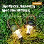 Toby's CPL-T37 Led Camping Lights Portable Retro Atmosphere Lantern Stepless-dimming Knob Rechargeable Desk Lamp Reading Night Lights for Bedroom Office Hiking - Image 9