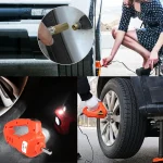 Jack 4 In 1 With LED Electric Hydraulic Car Jack 5 Ton, Built-in Tire Inflatable Pump - Image 7