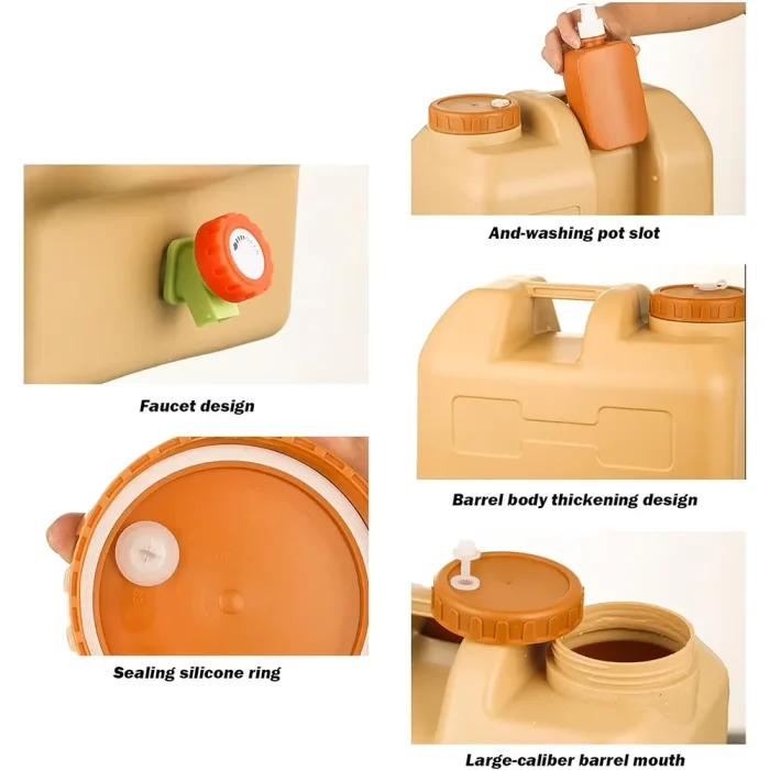 Tobys 20L Camping Water Container Large Capacity Food Grade HDPE Water Storage Jug with Spigot And Handle for Outdoor Travel And Household Use - Image 8
