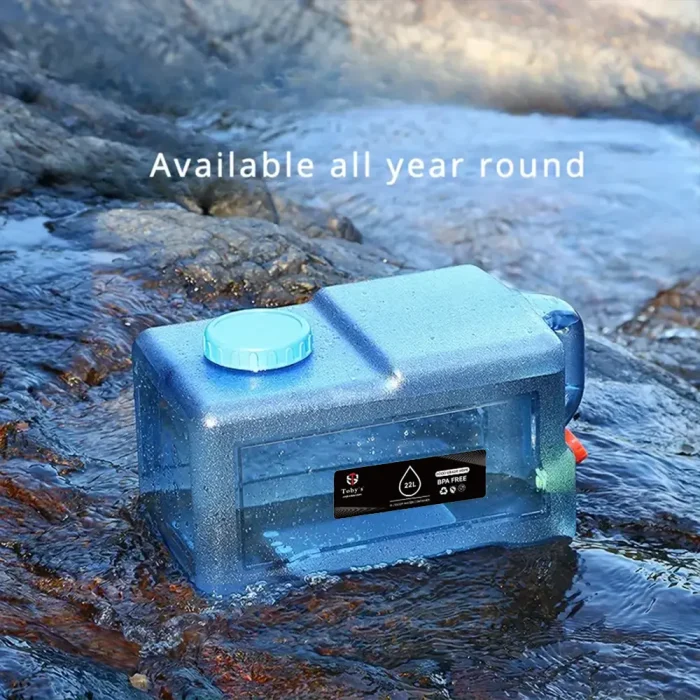 Tobys 22L Pure Water Bucket Large Capacity Food Grade HDPE Water Storage Container with Tap And Handle for Camping, Travel And Household Use - Image 4