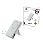 Tobys PB-02 MagSafe Wireless Power Bank 10000mAh 18W Fast Charging with Type-C Input, 3-Port Output & Built-in Bracket for iOS & Android