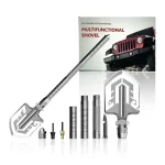 Tobys Shovel 01 Multifunctional Tactical Camping Shovel Portable Survival Tool with Fire Starter, Knife, Safety Hammer And Screwdriver