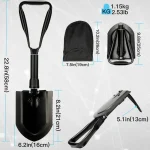 Tobys Camping Shovel 02 Folding 4-in-1 Compact Portable Survival Tool with Pickaxe, Saw, and Carry Pouch - Image 15