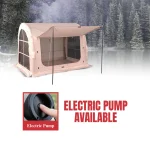 Tobys Inflatable Camping Tent 05 With Pump Easy Setup 4 Season Waterproof Windproof Outdoor Oxford Tent Luxury Cabin Tent Mesh Windows & Doors - Image 10