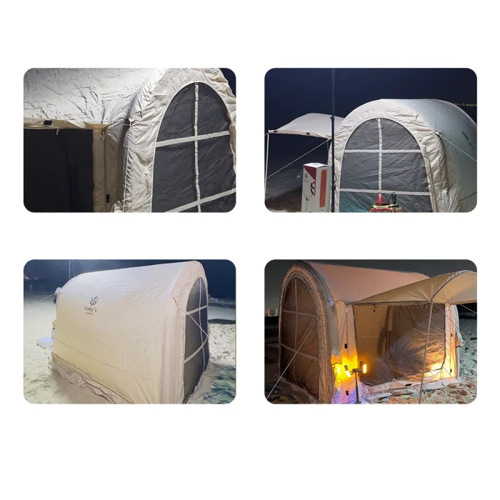 Tobys Inflatable Camping Tent 05 With Pump Easy Setup 4 Season Waterproof Outdoor Oxford Tent Luxury Cabin Tent Mesh Windows & Doors - Image 11
