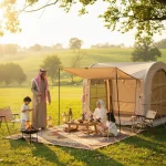 Tobys Inflatable Camping Tent 05 With Pump Easy Setup 4 Season Waterproof Windproof Outdoor Oxford Tent Luxury Cabin Tent Mesh Windows & Doors - Image 2