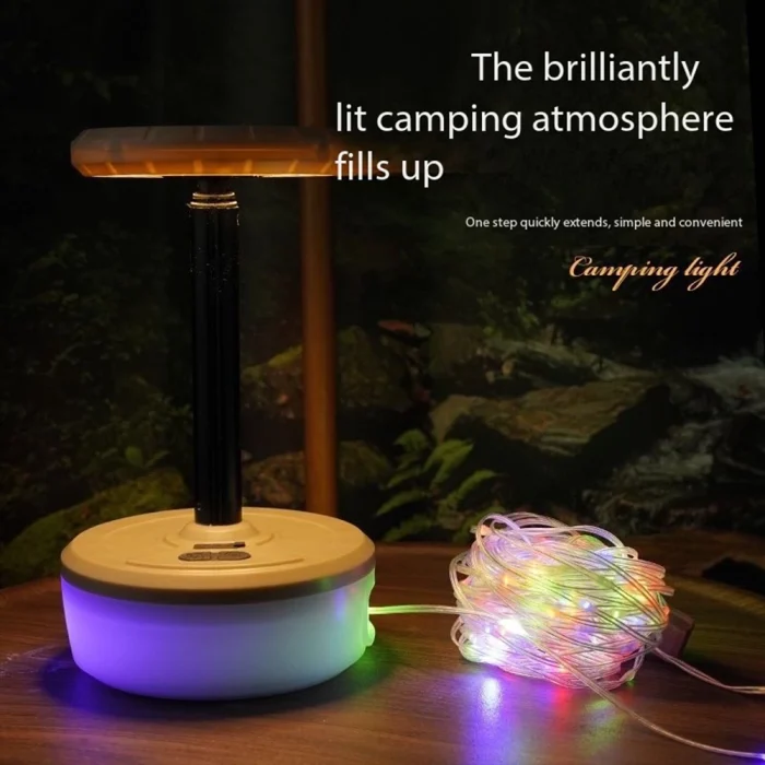 Toby&rsquo;s CPL-T42 Telescopic Portable LED Camping Light with 10M Waterproof Light Strip &ndash; 5-Section Adjustable Height, Magnetic Base, Type-C Rechargeable, 2000mAh Battery for Outdoor Camping & Decoration - Image 3