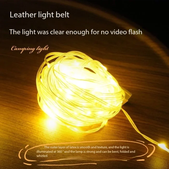Toby&rsquo;s CPL-T42 Telescopic Portable LED Camping Light with 10M Waterproof Light Strip &ndash; 5-Section Adjustable Height, Magnetic Base, Type-C Rechargeable, 2000mAh Battery for Outdoor Camping & Decoration - Image 5