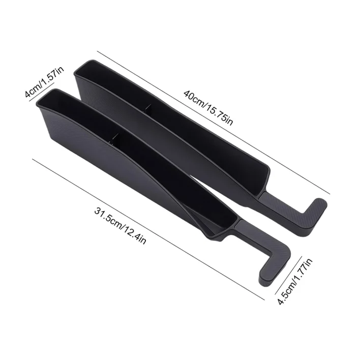 Toby&rsquo;s 2-in-1 Car Seat Gap Filler Organizer &ndash; Universal Black TPE Seat Gap Storage Box (2 Pack) for Cars, SUVs, and Trucks | Extra Storage + Anti-Drop Plug with Charging Hole - Image 7
