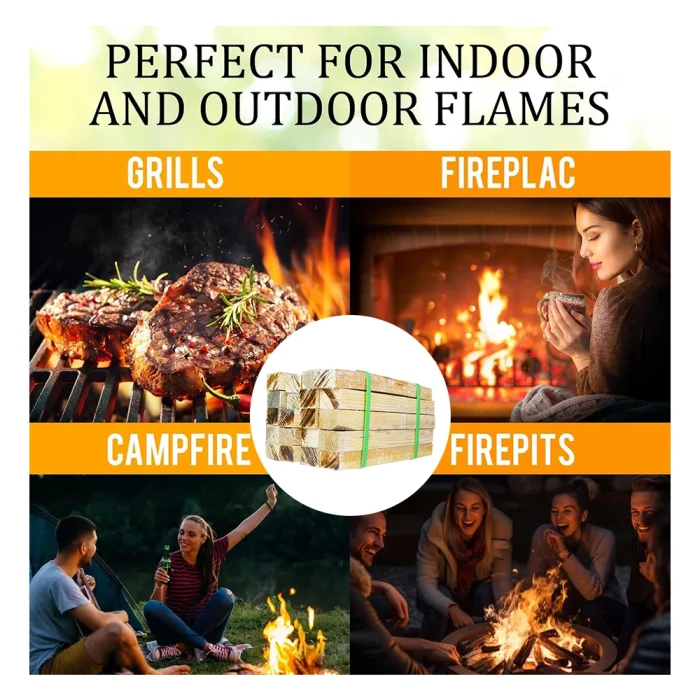 Toby&rsquo;s Premium Firewood 20PCS (40cm) &ndash; Kiln-Dried Hardwood Logs for Pizza Ovens, Grills, Fire Pits, Campfires & Smokers | Clean-Burn, Long Burn Time, Low Smoke - Image 3