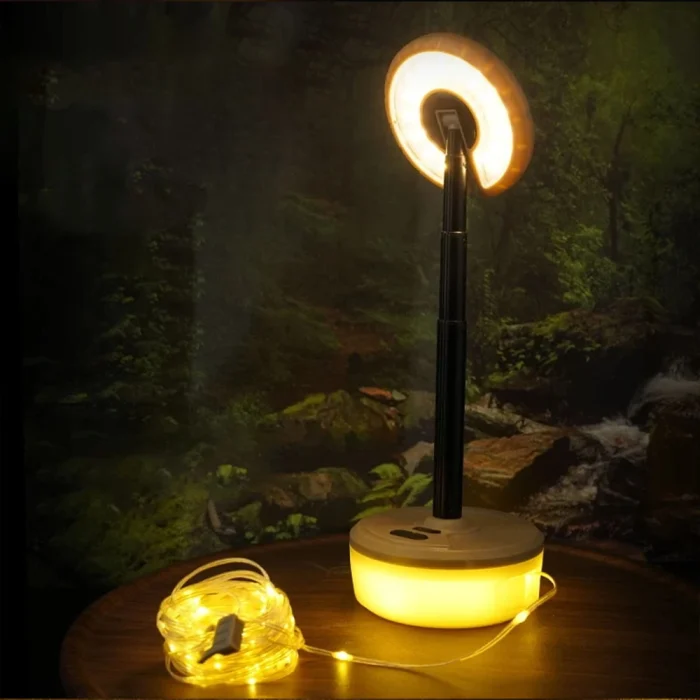 Toby&rsquo;s CPL-T42 Telescopic Portable LED Camping Light with 10M Waterproof Light Strip &ndash; 5-Section Adjustable Height, Magnetic Base, Type-C Rechargeable, 2000mAh Battery for Outdoor Camping & Decoration - Image 4