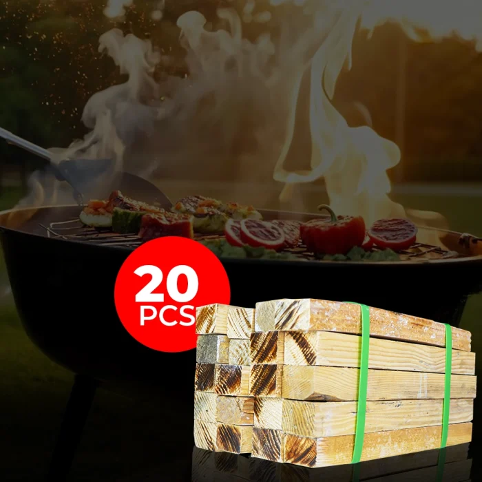 Toby&rsquo;s Premium Firewood 20PCS (40cm) &ndash; Kiln-Dried Hardwood Logs for Pizza Ovens, Grills, Fire Pits, Campfires & Smokers | Clean-Burn, Long Burn Time, Low Smoke - Image 2