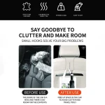 Toby&rsquo;s HH02 Leather Car Seat Back Hook Bracket &ndash; Multi-Functional Headrest Organizer for Bags, Phones & Accessories, Supports 20KG Load, Easy Installation (2 Pack) - Image 5