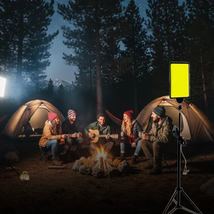 100W Camping Tower Light Ultra Bright 10,000 Lumens, 2.5 Meter Extendable Stand, Outdoor COB Flood Light for Camping, Fishing, Emergency & Worksites (12V DC) - Image 2