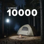 100W Camping Tower Light Ultra Bright 10,000 Lumens, 2.5 Meter Extendable Stand, Outdoor COB Flood Light for Camping, Fishing, Emergency & Worksites (12V DC) - Image 4