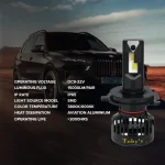 Toby’s UH4 Dual Color Car LED Headlight Bulbs 150W/Pair – 6000K White & 3800K Yellow, 15000LM, IP65 Waterproof, Aviation Aluminum, Universal Fit (H4/9003) - Image 7