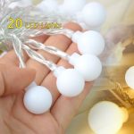 20 LED Ball Warm Lights for Indoor & Outdoor Decoration, Parties, Christmas, and Camping (6m)