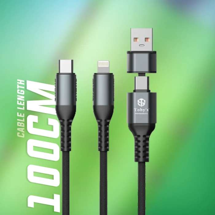 Toby&rsquo;s FC-01 67W GaN Fast Charger with Dual Type-C & USB-A &ndash; PD3.0 QC3.0 Super Fast Charging UK Plug with Type-C & Lightning Cable - Image 7