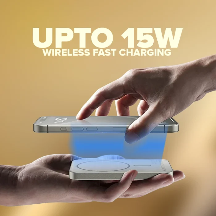 Toby&rsquo;s PB-04 5000mAh Magnetic Wireless Power Bank 15W Wireless, PD 20W Wired Fast Charging, 65W Adapter & 1m Retractable Cable - Image 14