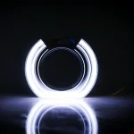 3.0 Inch Hexagon LED Angle Eyes Projector Lens Cover Dual Color White & Amber DRL with Sequential Turn Signal U Shape Projector Halo Ring for Car Headlight Retrofit - Image 3