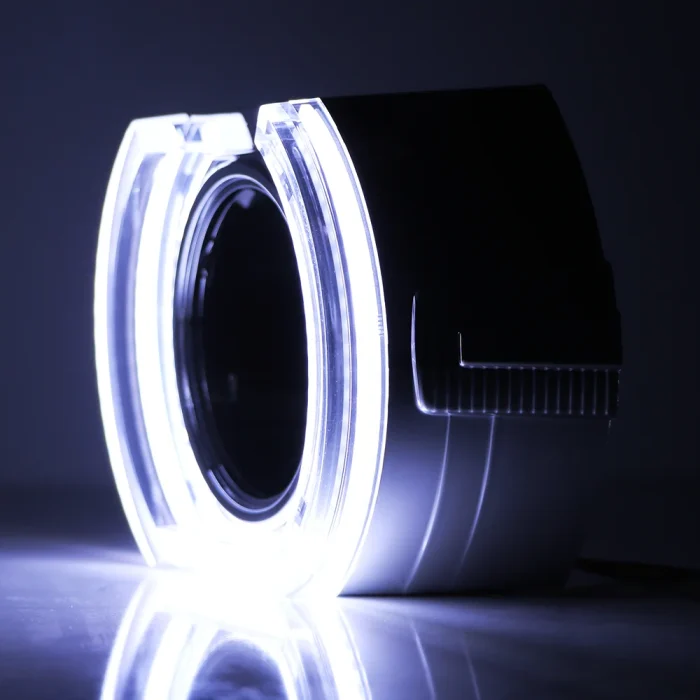 3.0 Inch Hexagon LED Angle Eyes Projector Lens Cover Dual Color White & Amber DRL with Sequential Turn Signal U Shape Projector Halo Ring for Car Headlight Retrofit - Image 5