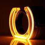 3.0 Inch Hexagon LED Angle Eyes Projector Lens Cover Dual Color White & Amber DRL with Sequential Turn Signal U Shape Projector Halo Ring for Car Headlight Retrofit - Image 6