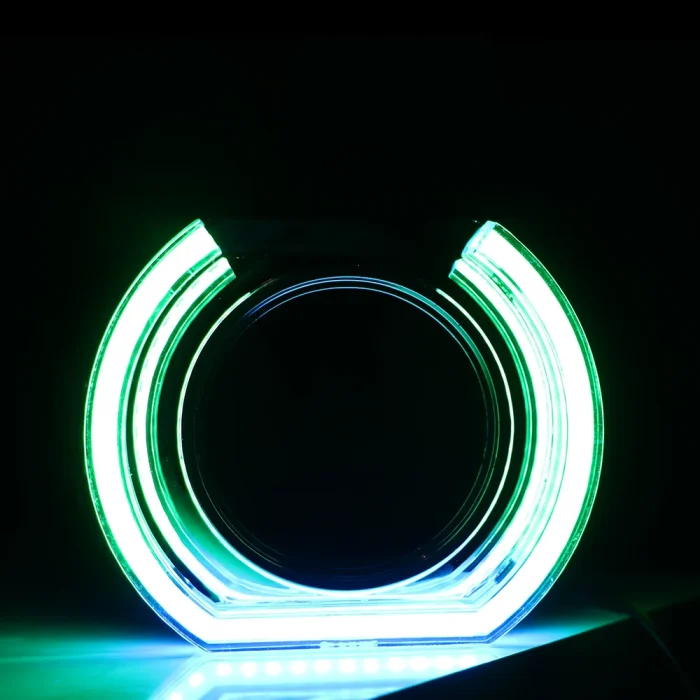 Toby&rsquo;s AE-03 RGB Angel Eyes Projector Lens Cover Bluetooth LED Headlight Halo Rings DRL + Turn Signal, App Controlled, Multi-Color RGB Hexagon Car Headlight Ring Set (Pair) - Image 7