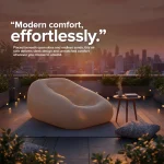 Luxury Inflatable Air Sofa 03 Chair with 3 in 1 Automatic Pump 155&times;110&times;65cm Portable Foldable Lounge for Indoor & Outdoor Relaxation - Image 7