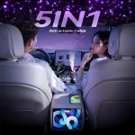 Toby&rsquo;s CC-18 5 in 1 Retractable Car Charger with Aromatherapy & Star Light Projection 45W Fast Charge, Dual Output, 180&deg; Adjustable - Image 6