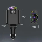 Toby&rsquo;s CC-18 5 in 1 Retractable Car Charger with Aromatherapy & Star Light Projection 45W Fast Charge, Dual Output, 180&deg; Adjustable - Image 13