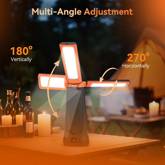 Toby's CPL-T50 Solar Rechargeable LED Camping Light with Tripod Stand 5500 Lumens, 4 Lighting Modes, Magnetic Base & Power Bank Function - Image 3