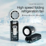 Toby&rsquo;s ICE FAN-06 High-Speed Portable Cooling Fan with LED Light 100 Level Speed Control, 3600mAh Rechargeable Battery, TEC Ice Ceramic Technology, 360&deg; Air Supply (White) - Image 3