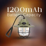 Toby’s CPL-T37 PRO Rechargeable Camping Lantern Waterproof Retro LED Camping Light with 5 Modes, 1200mAh Battery & USB Type-C Charging - Image 8