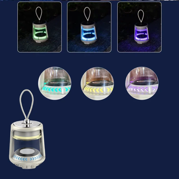 Toby's CPL-S04 Portable Camping Lantern with Bluetooth Speaker RGB Ambient LED Light, Type-C Rechargeable 1400mAh Lantern with Magnetic Base for Outdoor Camping, Emergency & Travel - Image 11