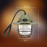 Toby’s CPL-T37 PRO Rechargeable Camping Lantern Waterproof Retro LED Camping Light with 5 Modes, 1200mAh Battery & USB Type-C Charging - Image 12