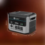 Toby’s TBS-440A Portable Power Station 1408Wh, 1500W Pure Sine Wave, 1500W AC Fast Charging, 400W Solar Input, 12V Jump Starter - Image 10