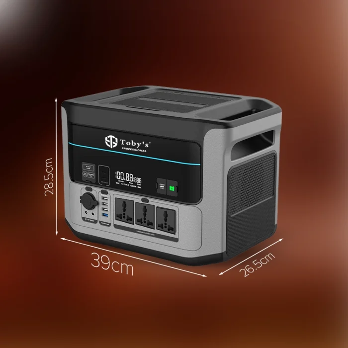 Toby&rsquo;s TBS-440A Portable Power Station 1408Wh, 1500W Pure Sine Wave, 1500W AC Fast Charging, 400W Solar Input, 12V Jump Starter - Image 10