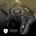 Toby&rsquo;s CC-13 Fast Car Charger 100W PD USB-C & USB Fast Charging, 12V-24V Dual Port Car Adapter with 3-in-1 Charging Cable - Image 2