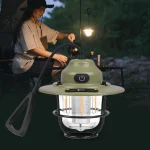 Toby’s CPL-T37 PRO Rechargeable Camping Lantern Waterproof Retro LED Camping Light with 5 Modes, 1200mAh Battery & USB Type-C Charging - Image 9