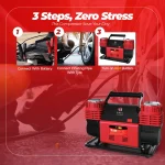 Toby&rsquo;s 12V Dual Cylinder Portable Air Compressor 300L/min 150 PSI Heavy Duty Tire Inflator with Carry Bag - Image 8