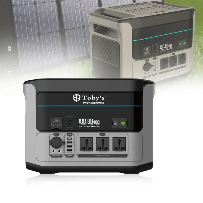 Toby&rsquo;s TBS-440A Portable Power Station 1408Wh, 1500W Pure Sine Wave, 1500W AC Fast Charging, 400W Solar Input, 12V Jump Starter - Image 14