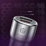Toby&rsquo;s CC-16 200W Fast Car Charger with USB-C PD & USB-A Port, Multi Charging Cable, 12-24V Universal Car Adapter - Image 5